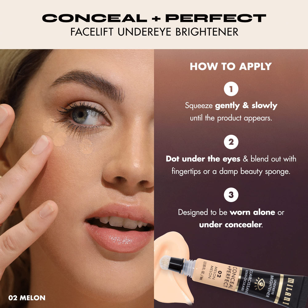 Milani Conceal + Perfect pigmentos correctores equilibran tono de ojeras.