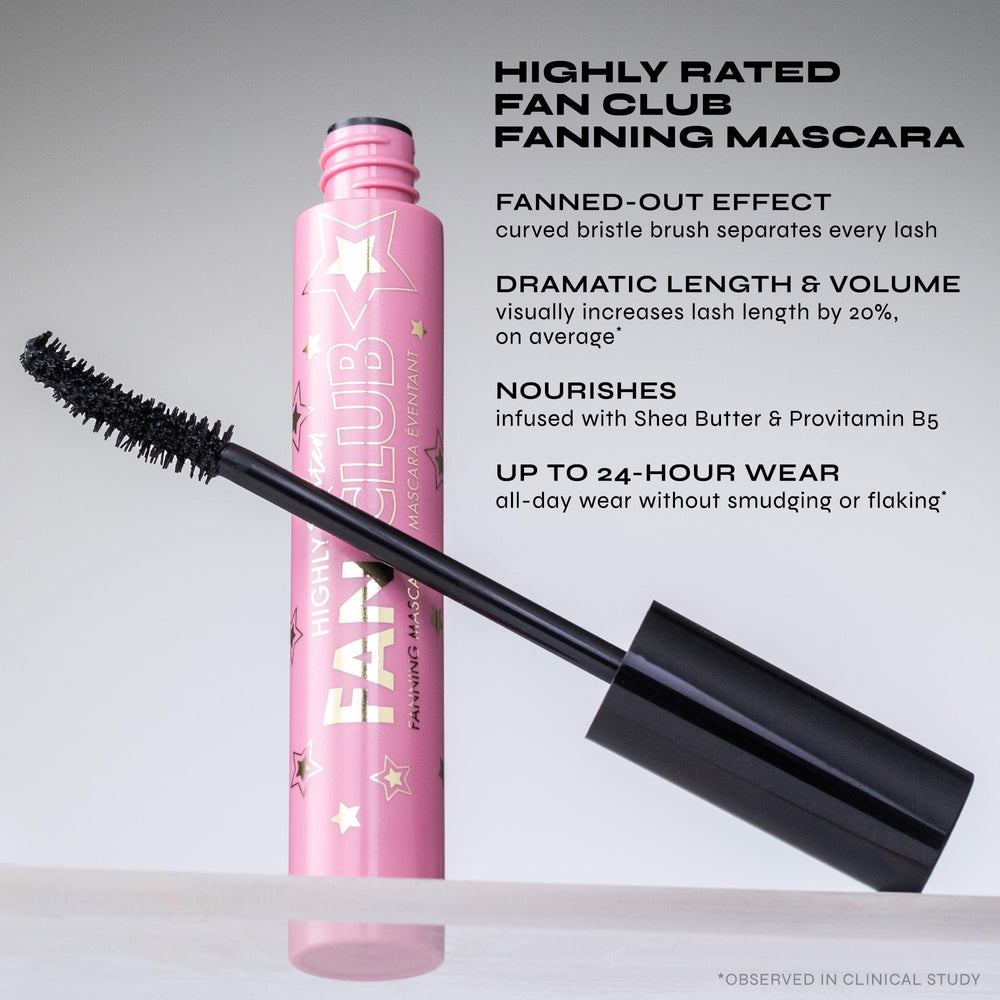 Milani Fan Club Mascara: fórmula vegana y libre de crueldad para uso diario.