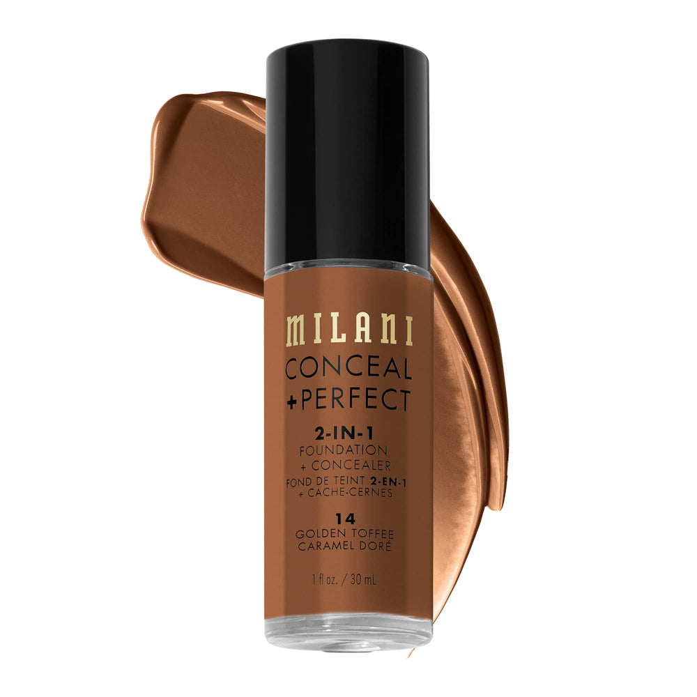 Milani fundación-corrector dos-en-uno, empaque compacto para retoques diarios