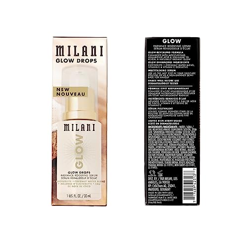 Milani Glow Drops en dosificación, aplicación fácil para glow diario.
