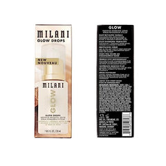 Milani Glow Drops en dosificación, aplicación fácil para glow diario.