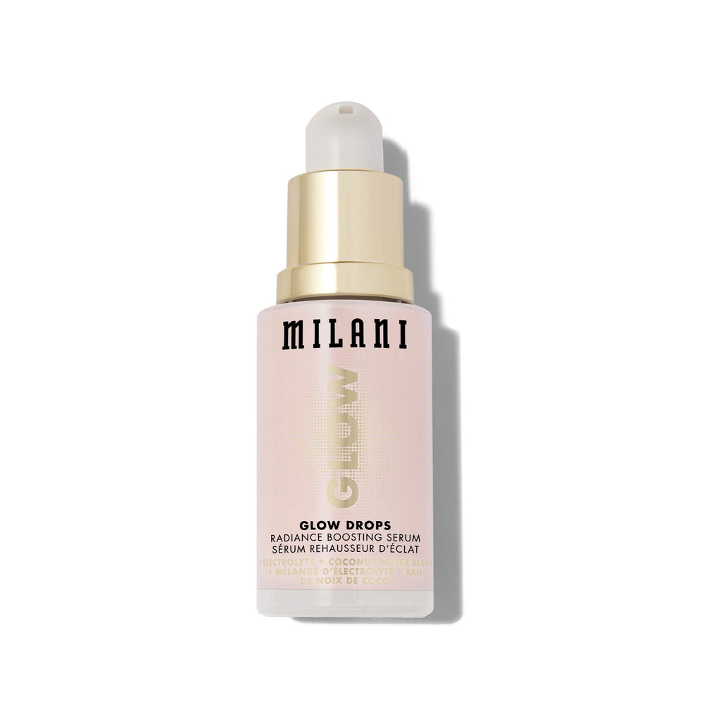 Milani Glow Drops piel hidratada y luminosa tras uso suave.