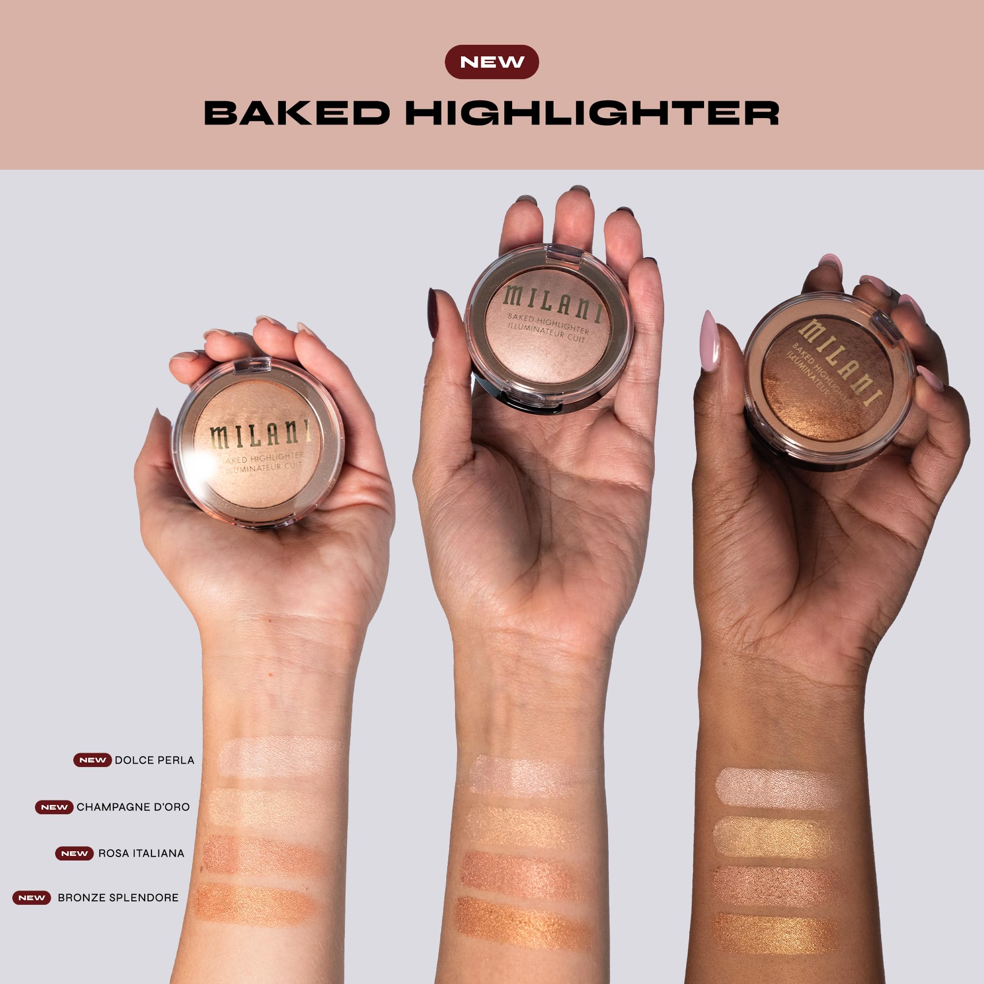 Milani Iluminador Horneado sin talco para piel sensible