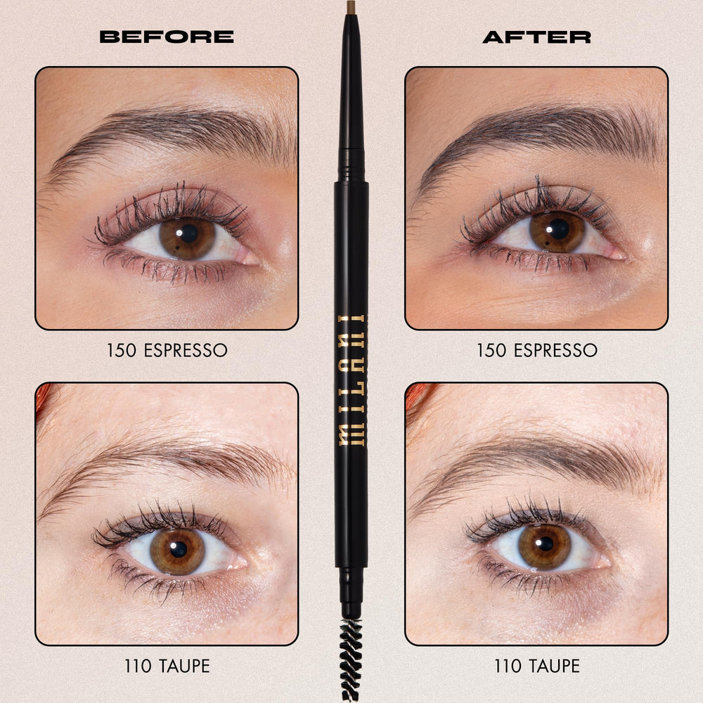 Milani Precision Brow Pencil Ebony, duración de hasta 10 horas en cejas