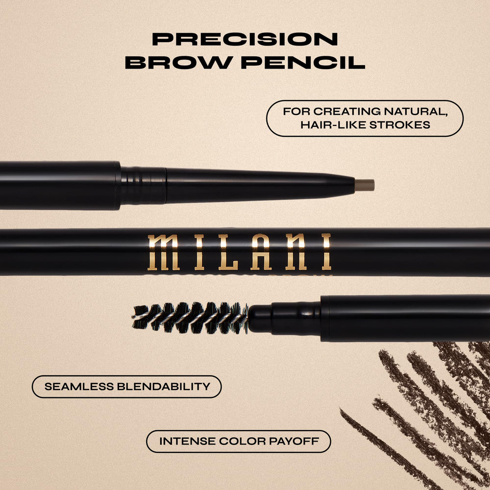 Milani Precision Brow Pencil Ebony, a prueba de manchas y agua para todo el día