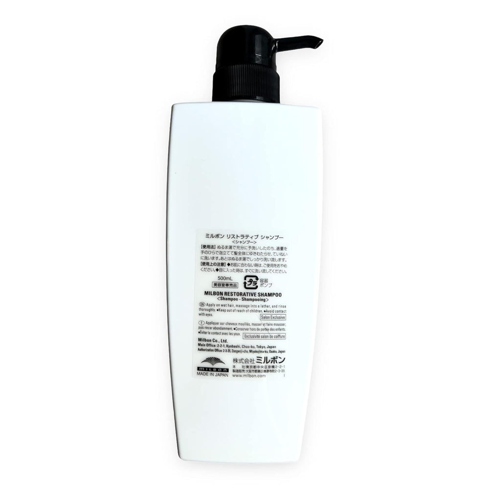 Milbon Shampoo Restaurador, daño capilar tratándose con limpieza suave.