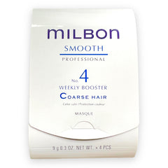 Milbon Smooth No.4 frascos — refuerzo semanal para cabello grueso