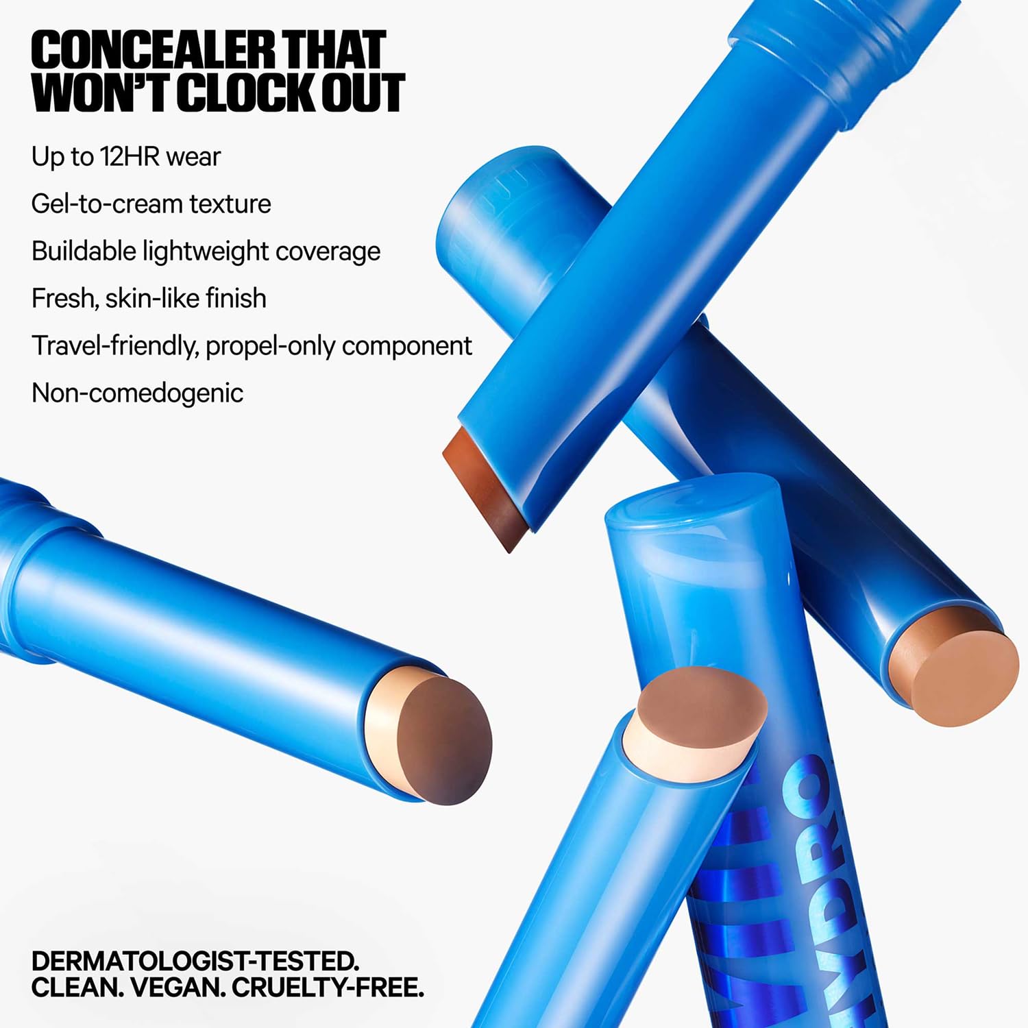 Milk Makeup Hydro Grip Gel Concealer diseñado para piel sensible y sin irritacion.
