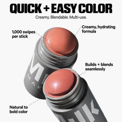 Textura cremosa de Lip + Cheek Stick que se desliza con facilidad.