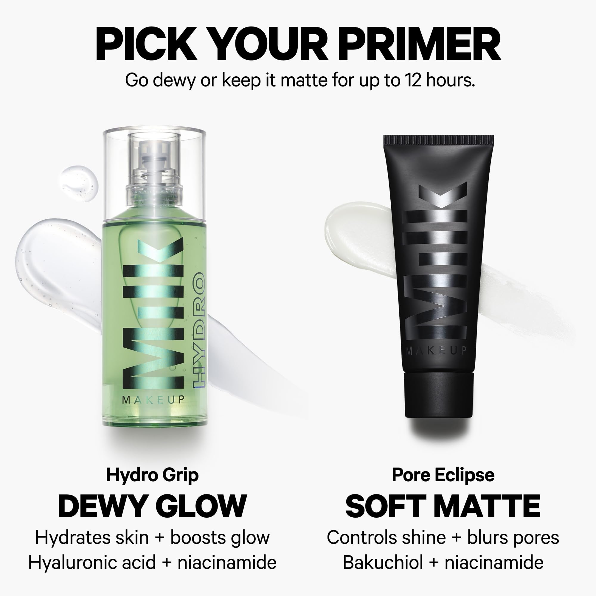 Milk Makeup Pore Eclipse, microsferas difuminantes ofrecen acabado suave y mate.