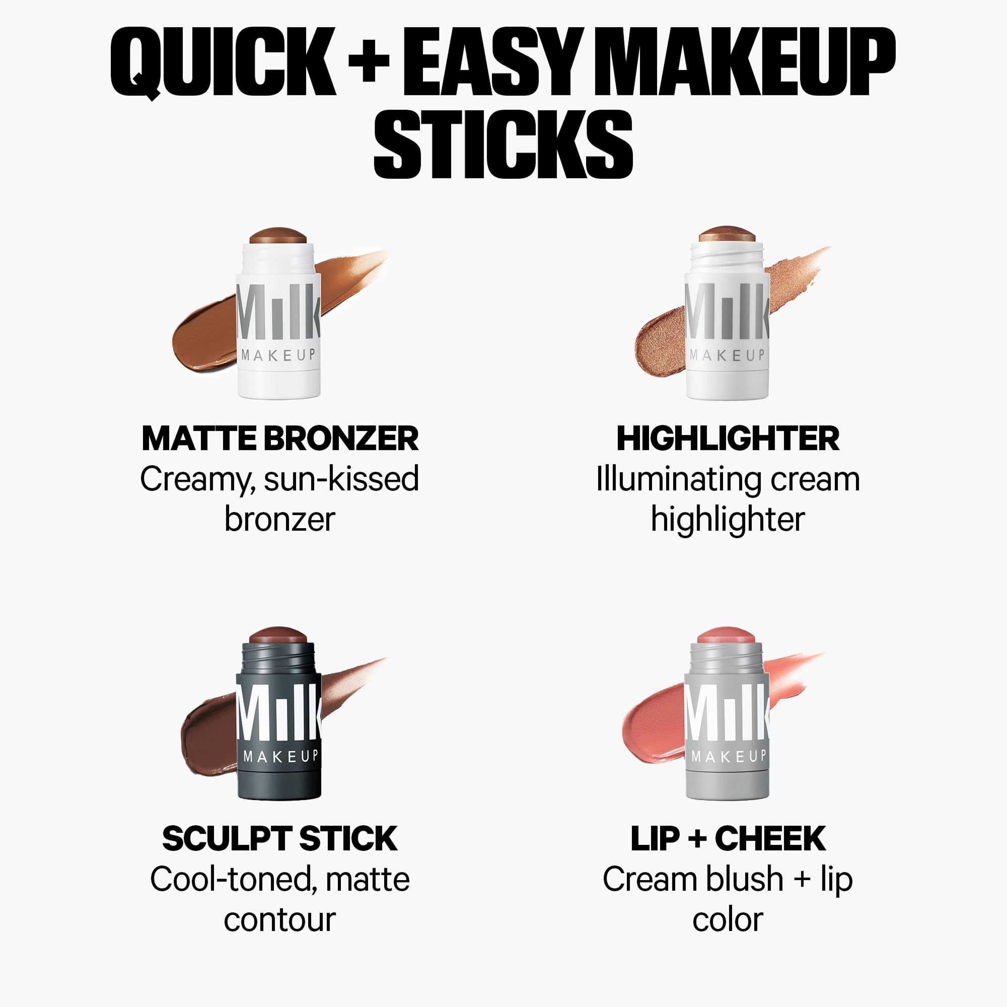 Milk Makeup Sculpt Stick dosificación con giro para uso limpio