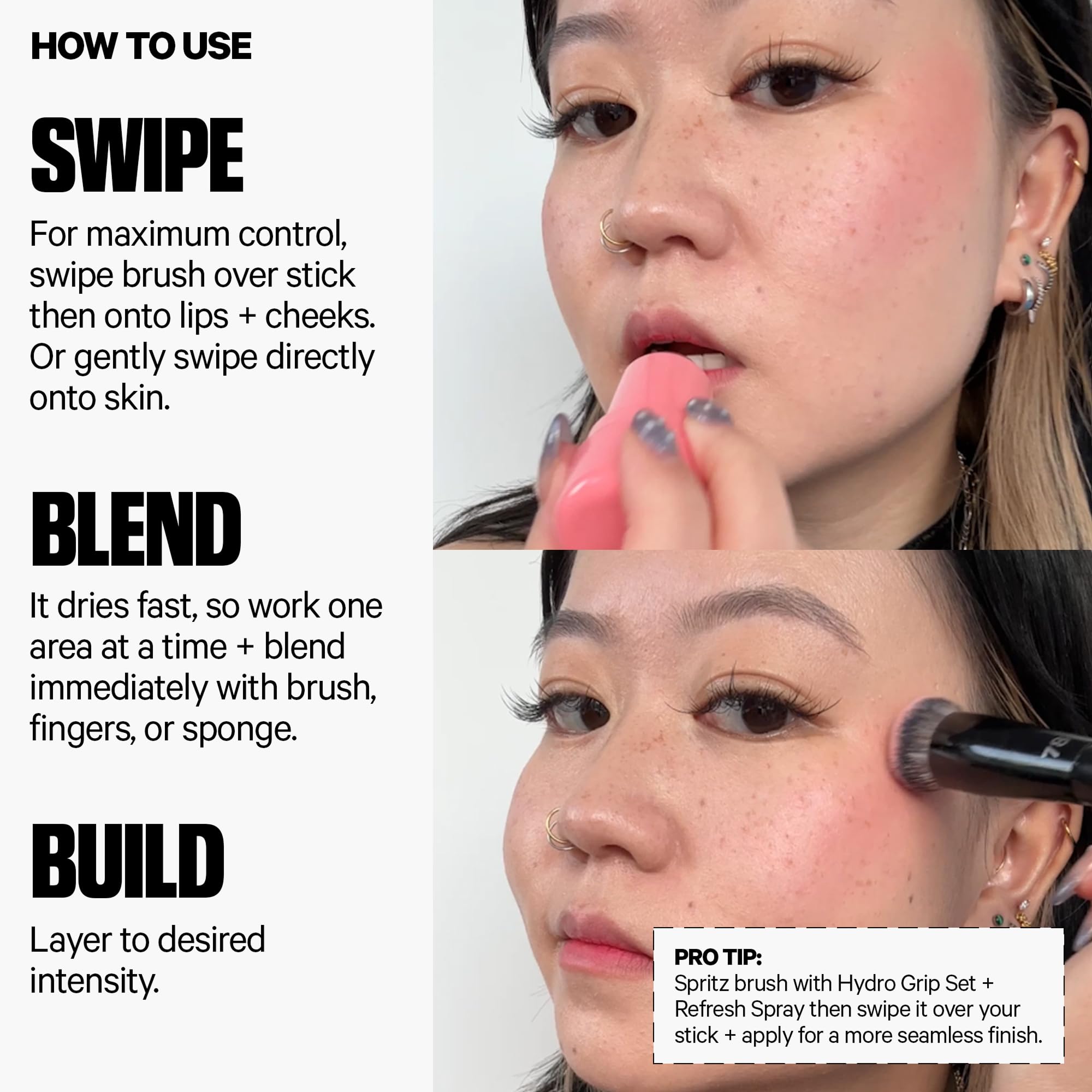 Milk Makeup Cooling Water Jelly Tint muestra textura gelatinosa para aplicación suave