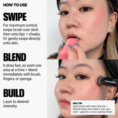 Milk Makeup Cooling Water Jelly Tint muestra textura gelatinosa para aplicación suave