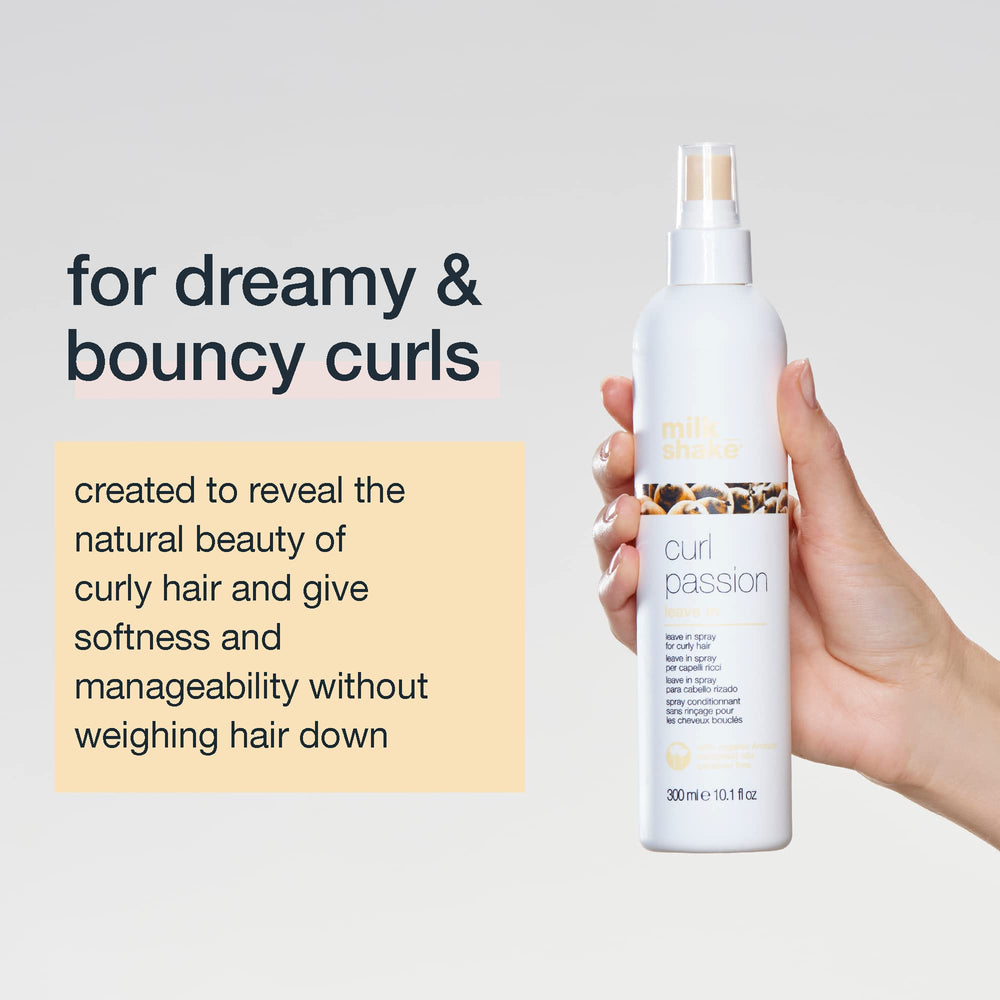 milk-shake Curl Passion aroma tropical, experiencia sensorial durante el peinado.