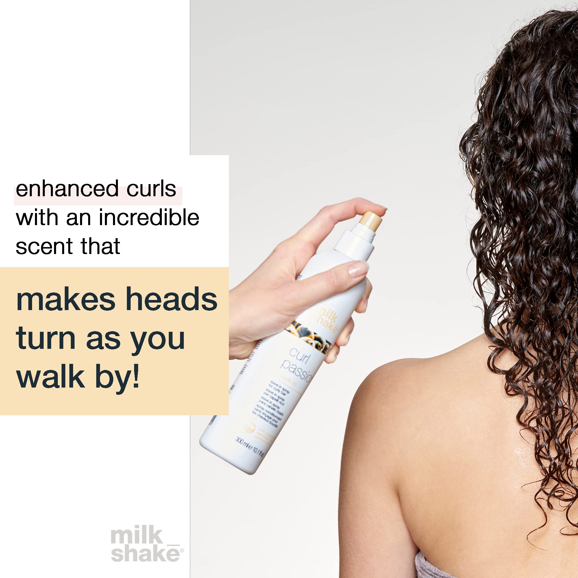 milk-shake Curl Passion rizos más definidos y manejables sin pesarlos.