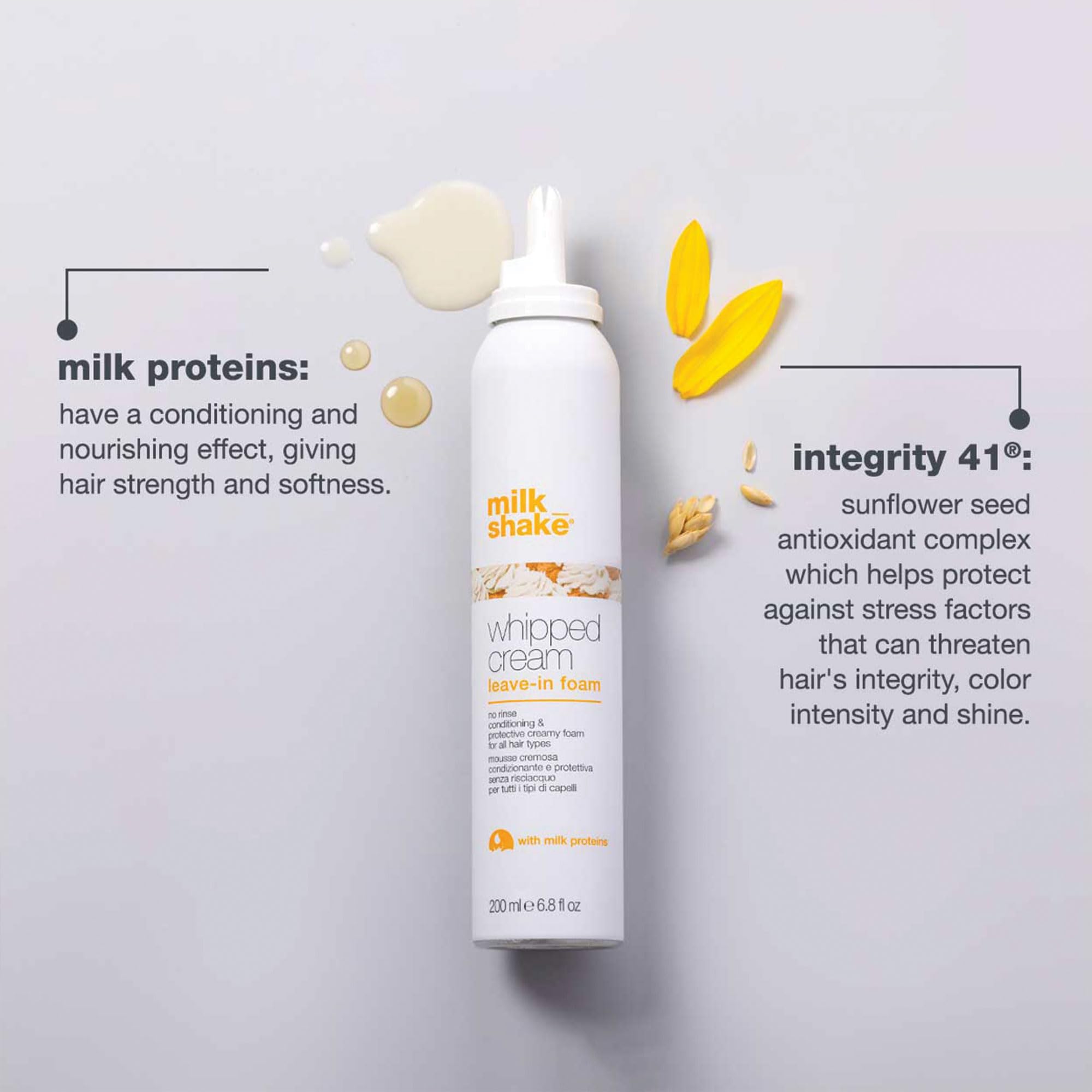 milk_shake proteínas de leche aportan suavidad y brillo al cabello.