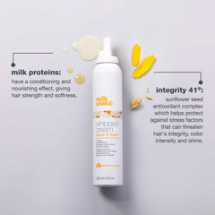milk_shake proteínas de leche aportan suavidad y brillo al cabello.