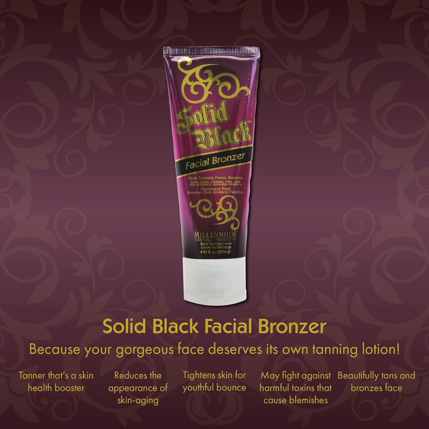 Frasco de 4 oz del bronceador facial Millennium Tanning