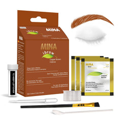 MINA iBrow Henna cobre-marrón: aplicación suave y cobertura natural de canas.