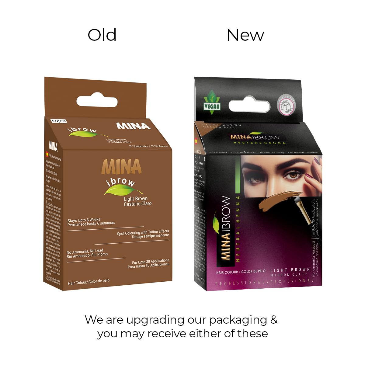 MinaiBrow ingredientes base natural cassia obovata, aloe y jojoba cuidan el cabello.