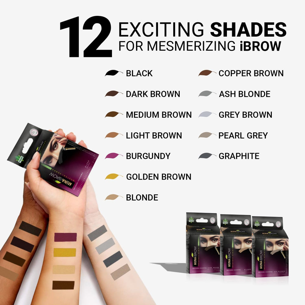 MinaiBrow Tint Kit contenido completo para tintar cejas fácilmente.