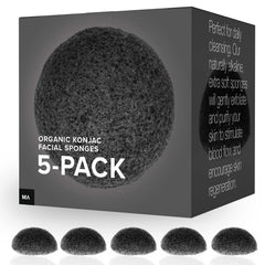 MINAMUL Konjac: conjunto de 5 esponjas para exfoliación suave diaria