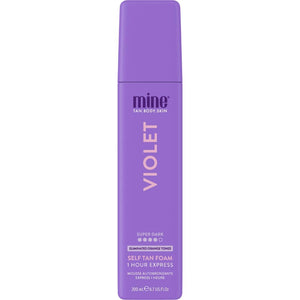 MINETAN VIOLET espuma bronceadora con bomba para un bronceado uniforme.