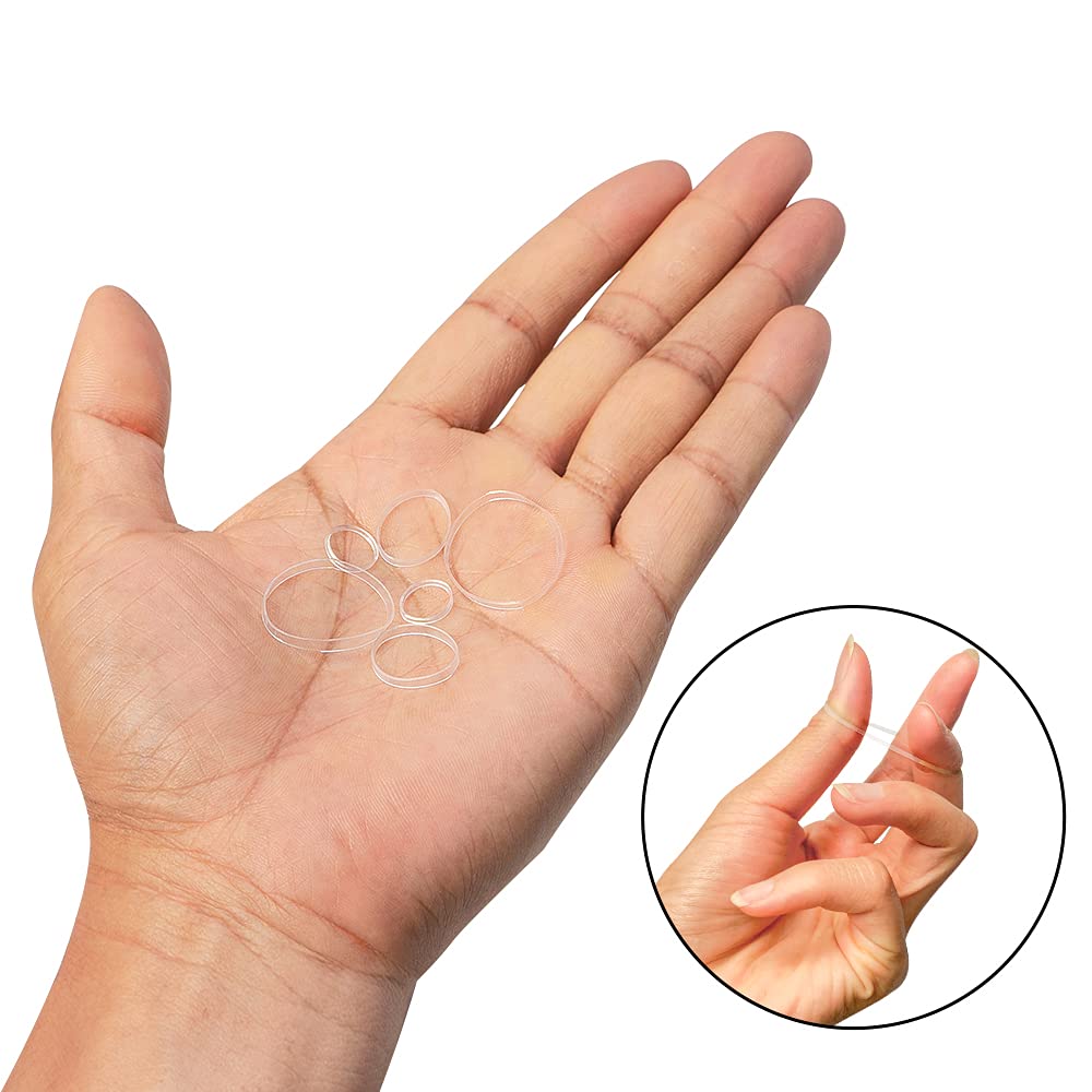 Bandas elásticas claras Minihope para cabello corto y largo sin dolor.