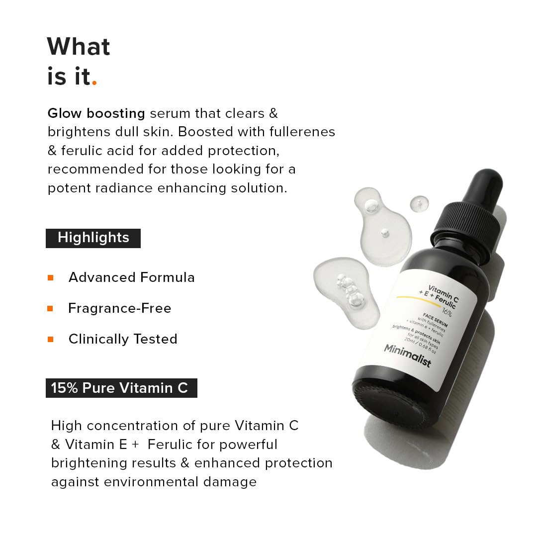 Serum Minimalist: etiqueta frontal con ingredientes clave