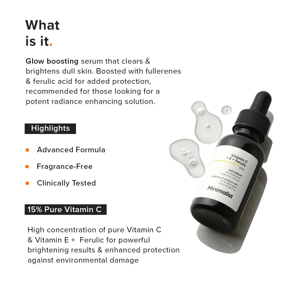 Serum Minimalist: etiqueta frontal con ingredientes clave