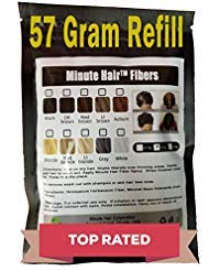 Minute Hair fibras capilares negras, recarga de 57 g para ocultar la caída temporal