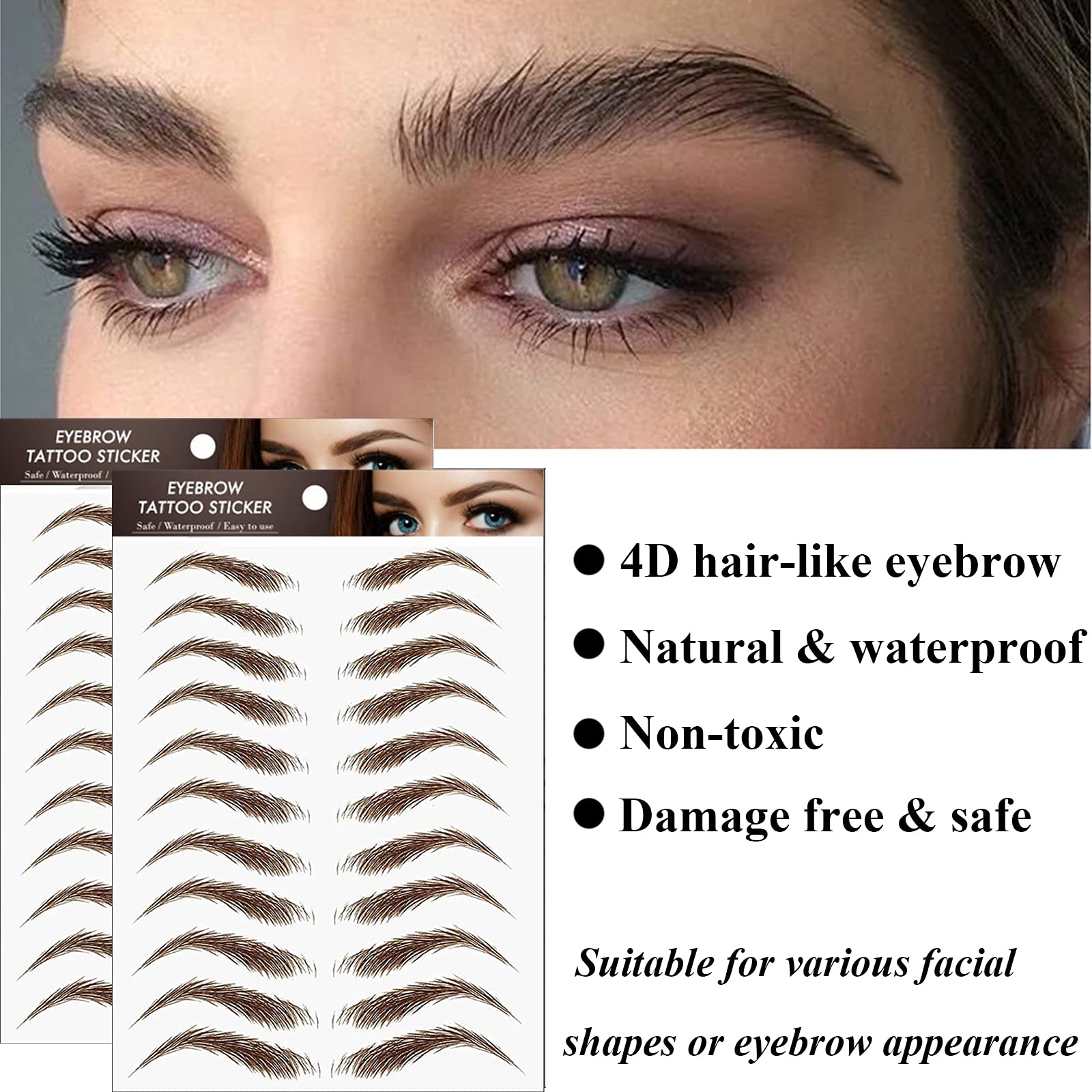 Miotorio cejas hairlike, diseño realista para un acabado suave.