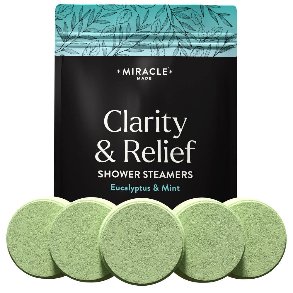 Miracle Made Bombas de ducha de menta para aromaterapia revitalizante.