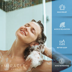 Miracle Made Tabletas de vapor para ducha con aroma a menta.