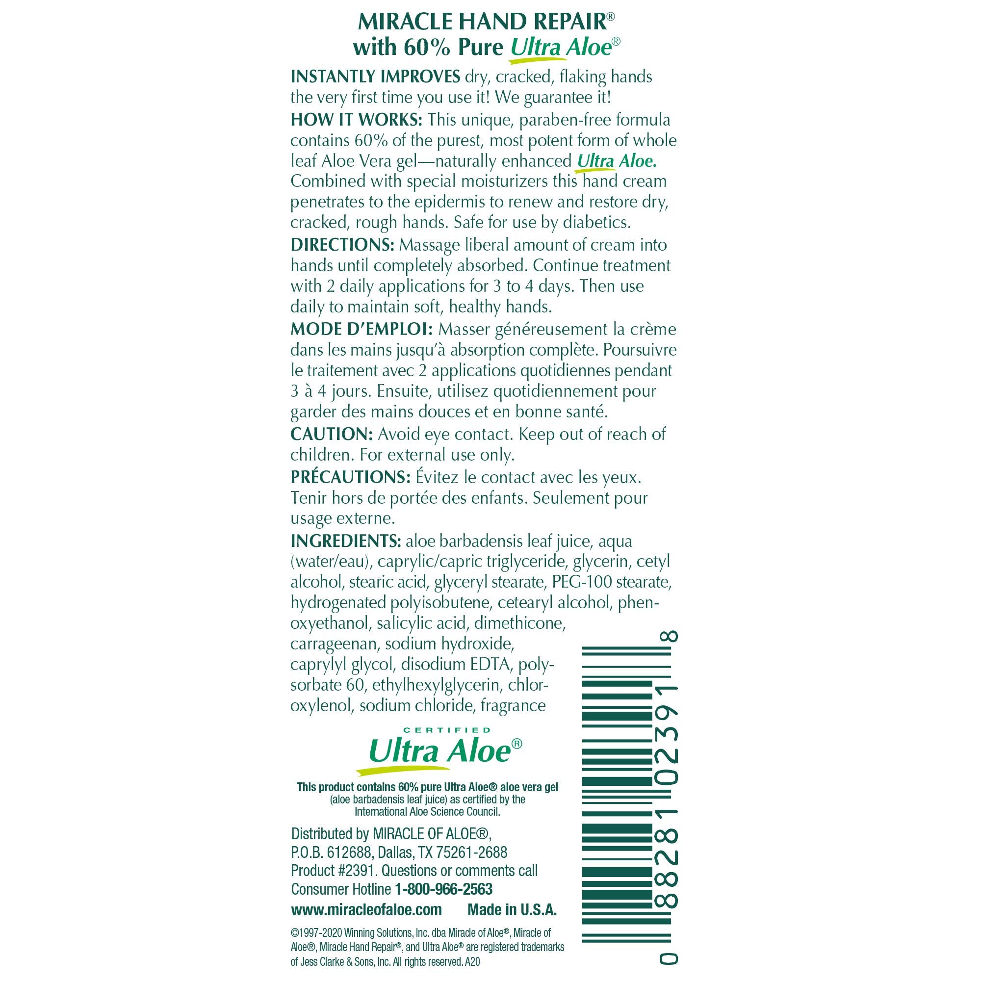 Miracle of Aloe cuidado de codos secos, tratamiento suave para piel áspera