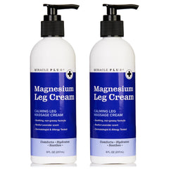 Miracle Plus crema de magnesio para piernas en botella lista para uso directo.