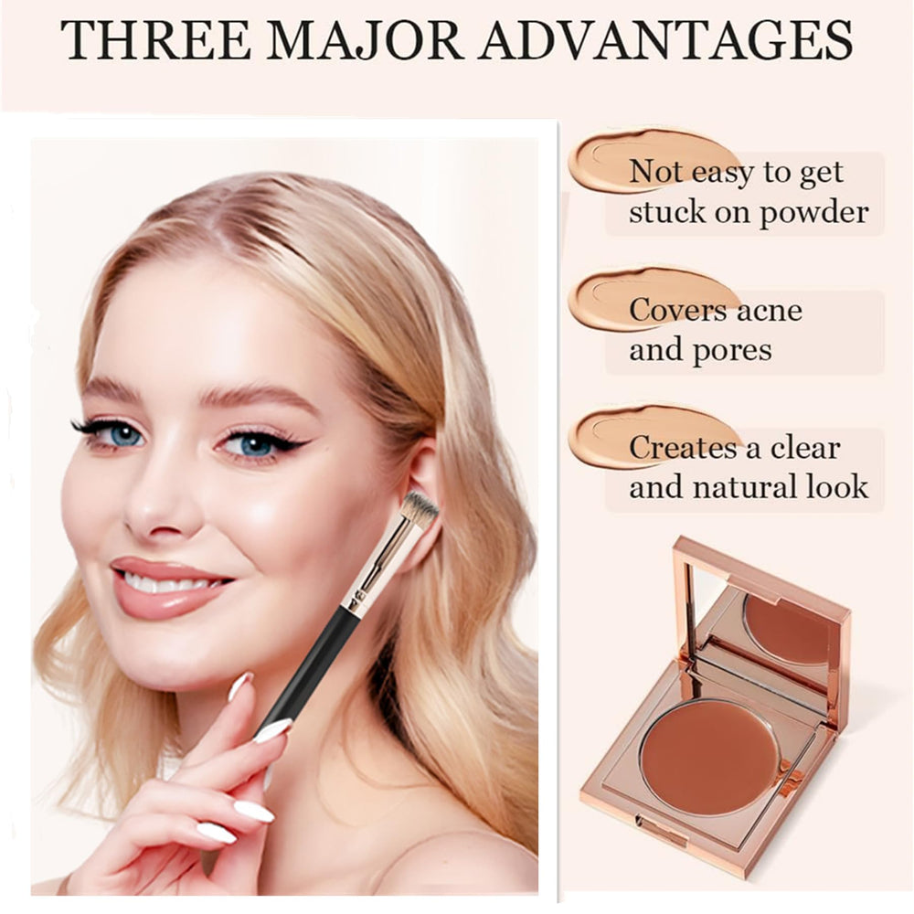 Mirmogo Corrector CC hidratante, textura suave sin pliegues.