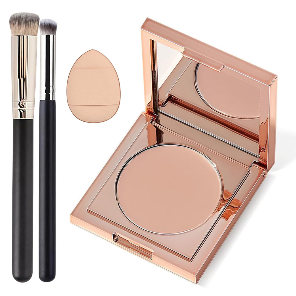 Mirmogo Corrector CC con brocha para ojeras, aplicación precisa.