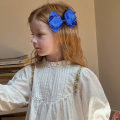Accesorio cabello con brillo azul rey para fiestas y ocasiones