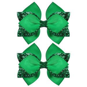 Lazo de cabello Miroksh verde brillante de 4 pulgadas, perfecto para peinados diarios