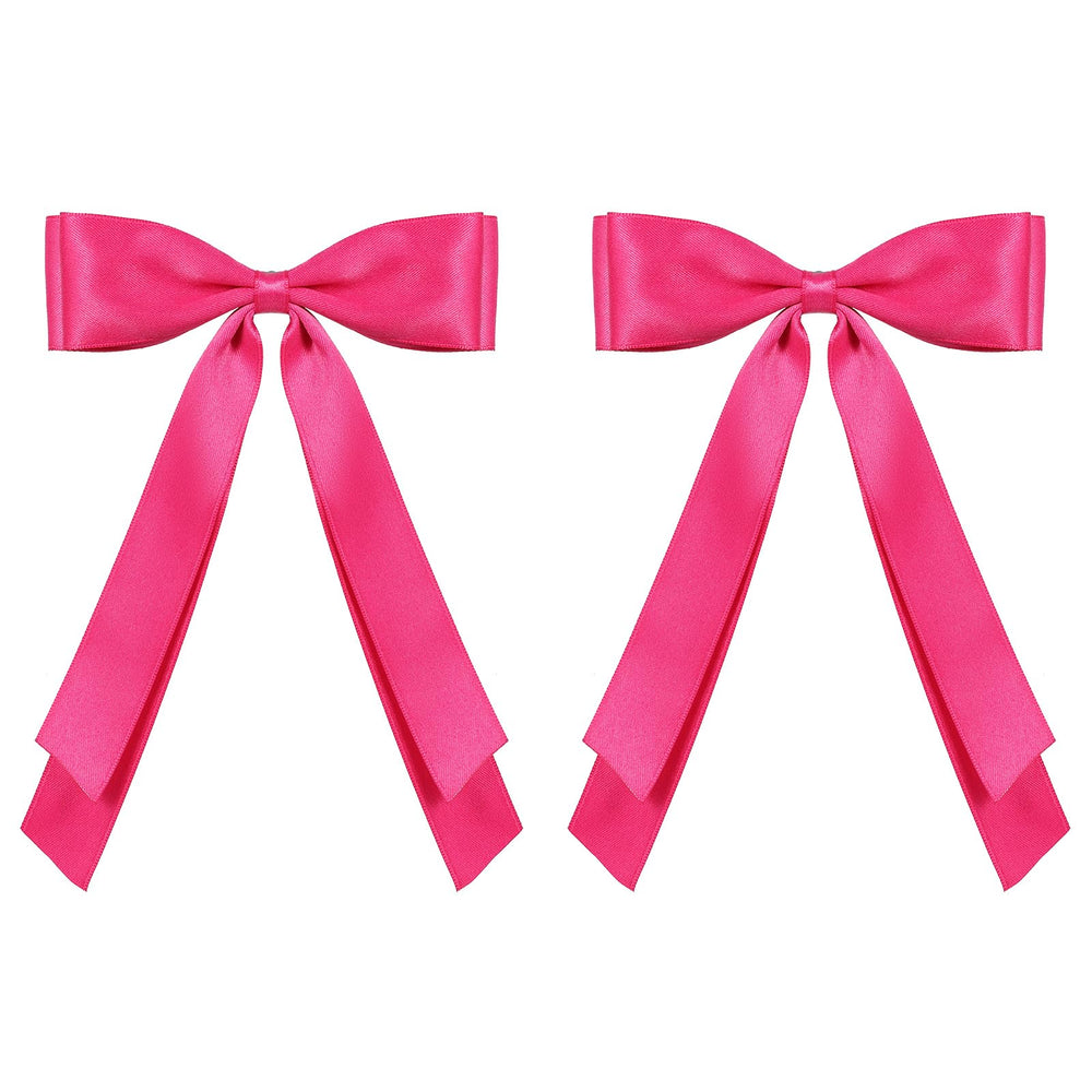 Miroksh lazo satén rosa fucsia para pelo, añade elegancia diaria.
