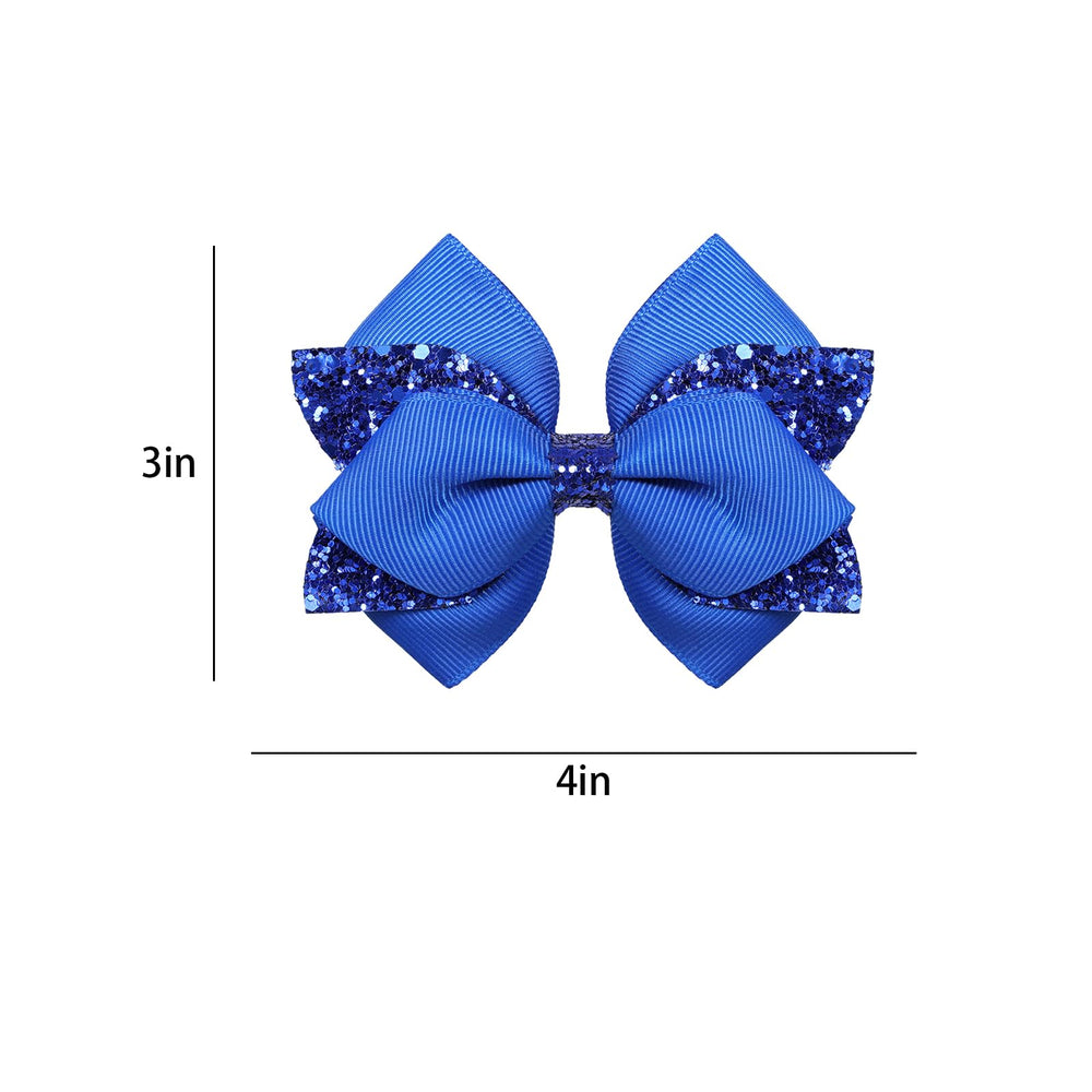 Regalo ideal de Miroksh: lazo azul rey brillante para niñas