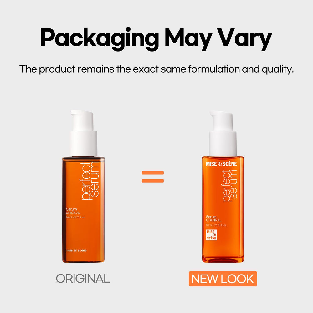 Mise En Scene Perfect Serum Original texture on hair strand during use