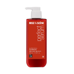 Mise En Scene Perfect Serum Super Rich Conditioner: botella con nutrición profunda para cabello dañado