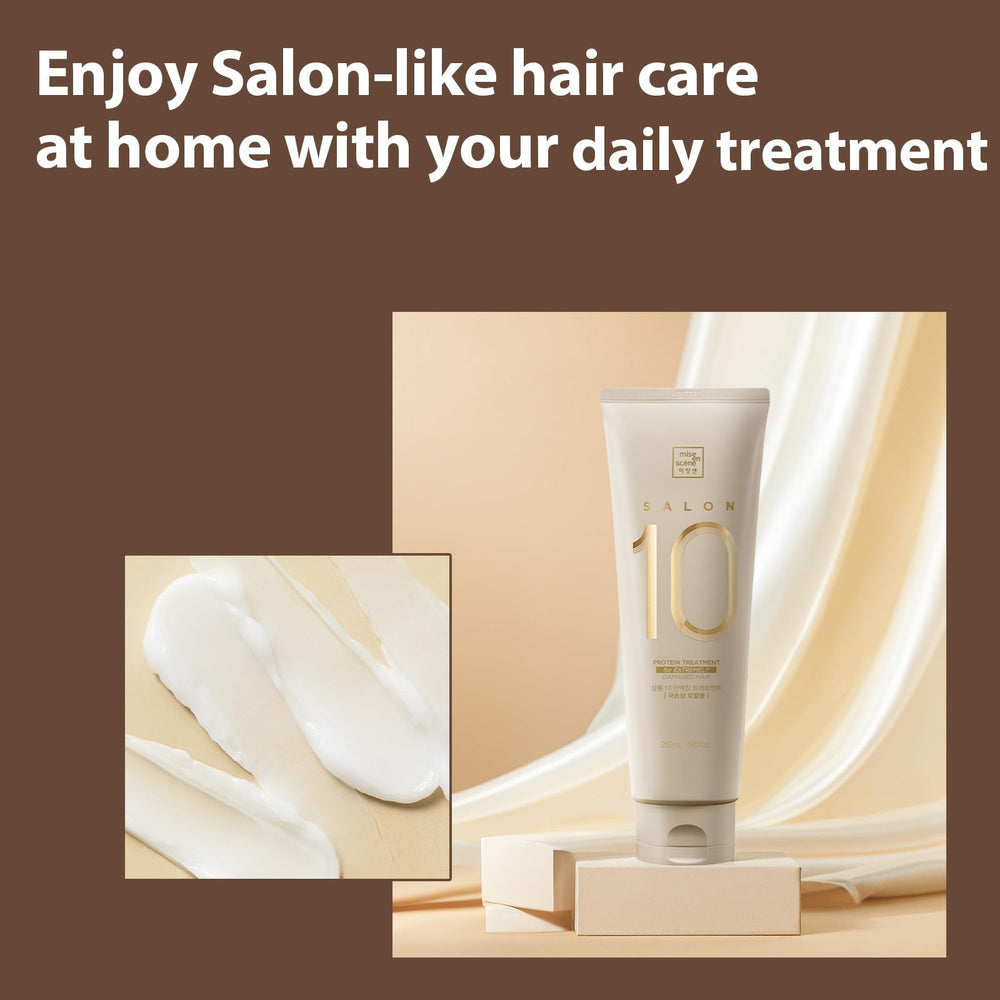 Mise En Scene Salon 10 Proteína Tratamiento: aplicación en medios y puntas para fortalecimiento