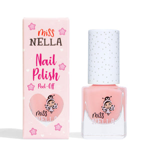 Miss Nella esmalte para niños en rosa claro, seguro para uso diario.