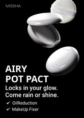  MISSHA Airy Pot envase duradero y compacto para retoques durante el dia.