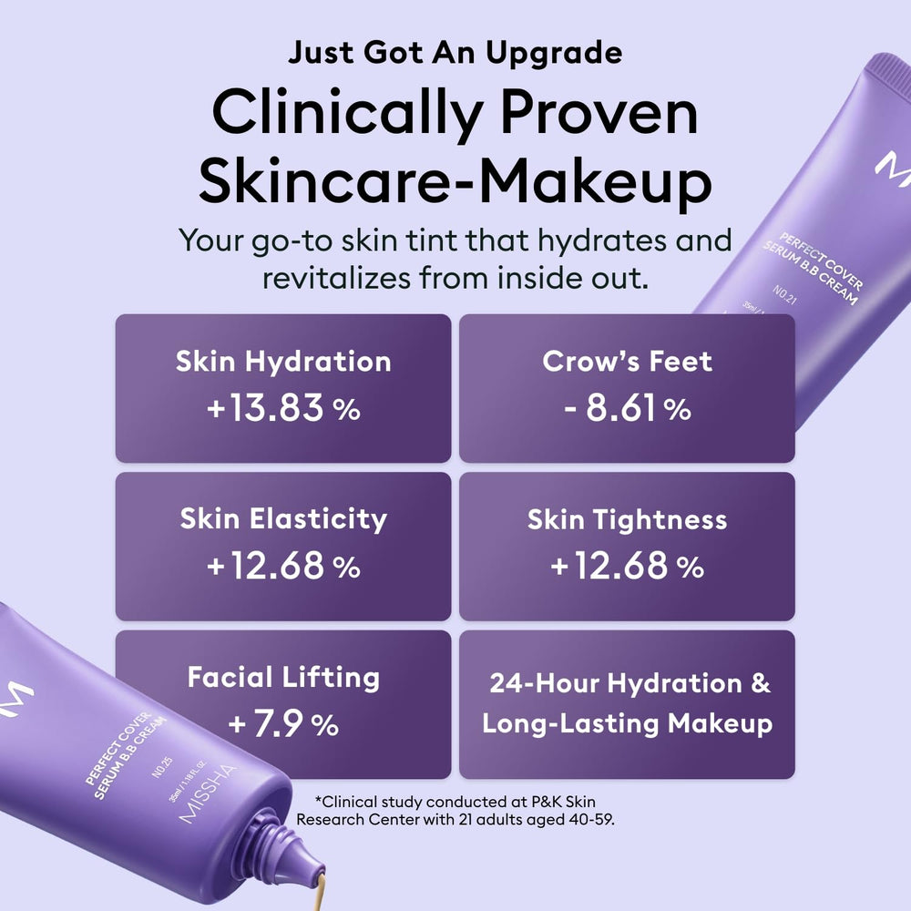 MISSHA M Perfect Cover Serum BB Cream cobertura ajustable para tu ritmo diario.