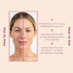 MISSHA Magic Cushion ofrece durabilidad de maquillaje sin desgaste durante el día.