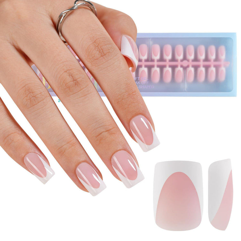Misssix XBASICTIPS: tips franceses de gel profundo para uñas naturales.
